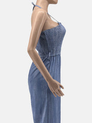 Halter Sleeveless Wide Leg Jumpsuits