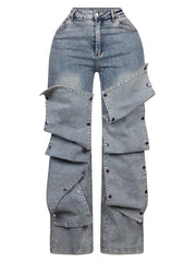 Snap Button Jeans
