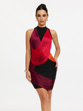 Sleeveless Fringe Bandage Mini Dress