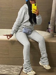 Hoodie Drawstring Pants Set