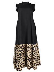 Printed Ruffle Sleeveless Maxi Dresses