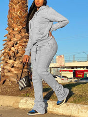 Hoodie Drawstring Pants Set