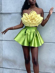 Floral Tube Crop Tops