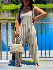 Solid Roomy Jumpsuits