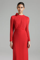 Diamante Flower Maxi Dress