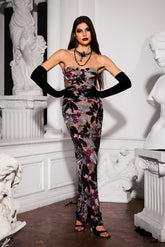 Floral Sequins Maxi Dress