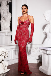 Healter Lace Maxi Dress