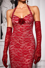 Healter Lace Maxi Dress