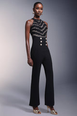 Ensemble maxi rayé sans manches