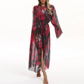 Купальник Set Sheer Mesh Cover Up & Dress Russian Swimwear Long Sleeve One Piece