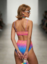 Triangle Two Piece Bikini Set Panties Swimsuit Pool