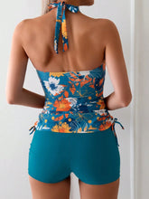 Printed Halter Modest Two Piece Bikini Set Floral Bandage Swimsuit Sets