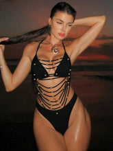 Solid Color Cut Out Two Piece Bikini Set Tummy Control Swimsuit