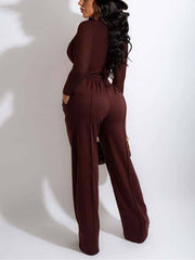 Square Collar Casual Outfit Sets