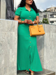 Knit Button Midi Dresses