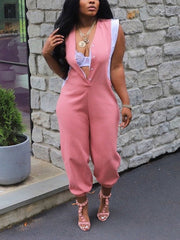 Contrast Stitching Jumpsuits