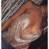 Fever Metallic Halter Top