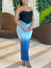 Gradient Denim Skirts