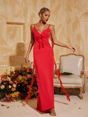 Robe longue à fleurs spaghetti