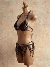 Beads Cover Up Halter Bikini Four-pieces Bikini Set