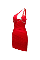 Robe courte en satin