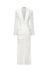 Deep-V Long Sleeves Lace Two-Piece Set