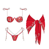 Dress Swimwear Swimsuit Underwire Print Bikini Set Biquini Bathingming Suit