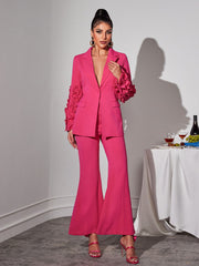 Long Sleeve Ruffle Pants Set