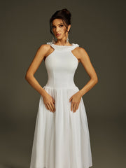 Robe midi châle dos nu