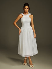 Robe midi châle dos nu