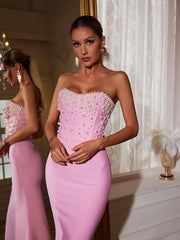 Strapless Pearl Bandage Dress