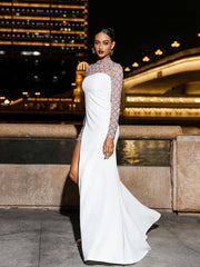 Robe en résille strassée