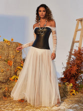 Robe longue en tulle