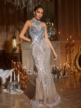 Robe longue à sequins
