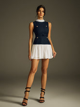 Robe mini sans manches à boutons