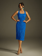 Robe midi sans manches en maille