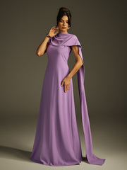 Robe longue sans manches à châle
