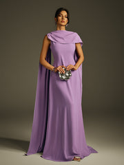Robe longue sans manches à châle