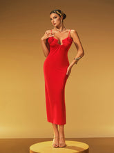 Robe midi à fleurs spaghetti