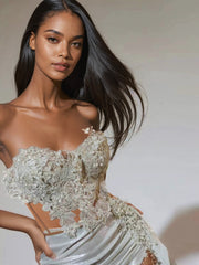 Strapless Ruched Skirt Set