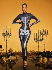 Combinaison à col montant ornée de strass