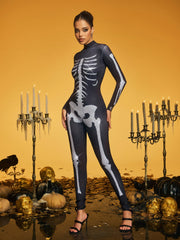 Combinaison à col montant ornée de strass