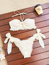 Lace Frilled Ruffled Halter Bikini Two-pieces Bikini Set