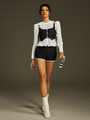Ensemble short à volants
