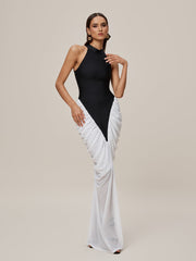 Sleeveless Ruched Bandage Maxi Dress