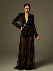 Ensemble blazer en maille strass