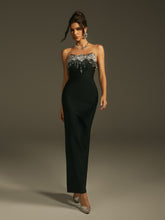Strapless Crystal Fringe Bandage Dress