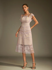 Lace Embroidered Midi Dress