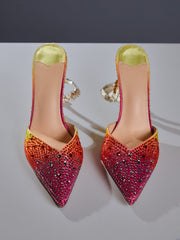 Escarpins à franges en cristal