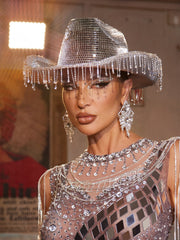 Rhinestone Fringe Cowboy Hat